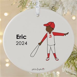 philoSophies® Softball Player Personalized Ornament-3.75 Matte - 1 Sided - 25571-1L