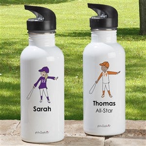philoSophies® Softball Player Personalized 20 oz. Water Bottle - 25572