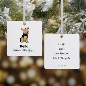 Yorkie philoSophies® Personalized Square Photo Ornament- 2.75 Metal - 2 Sided - 25574-2M
