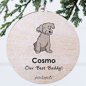 Yorkie philoSophies® Personalized Ornament- 3.75 Wood - 1 Sided - 25574-1W