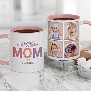 So Glad Youre Our Mom Personalized Coffee Mug 11 oz.- Pink - 25614-P