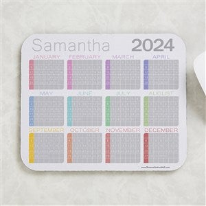 Color Block Calendar Personalized Mouse Pad - 25642