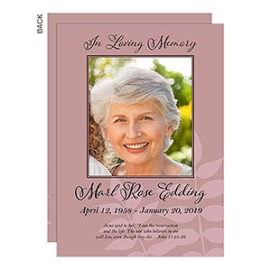 In Loving Memory Personalized Photo Bereavement Cards - 25661