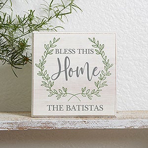 Bless This Home Personalized Easter Shelf Block - 25724-B