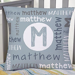 Youthful Name For Him Personalized 18 Throw Pillow - 25761-L