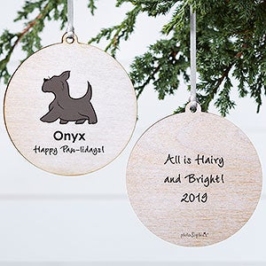 Scottie philoSophies® Personalized Ornament- 3.75 Wood - 2 Sided - 25776-2W