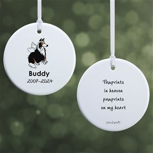 philoSophies® Collie Personalized Memorial Ornament 2.85 Gloss- 2 Sided - 25779-2