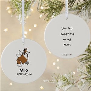 philoSophies® Collie Personalized Memorial Ornament- 3.75 Matte- 2 Sided - 25779-2L