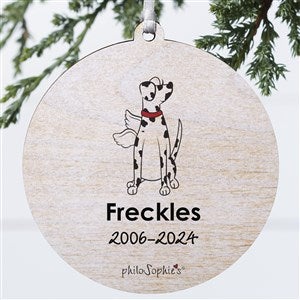 philoSophies® Dalmatian Personalized Memorial Ornament - 3.75 Wood- 1Sided - 25780-1W