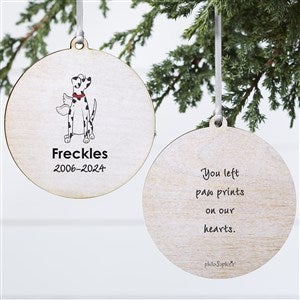 philoSophies® Dalmatian Personalized Memorial Ornament - 3.75 Wood- 2 Sided - 25780-2W