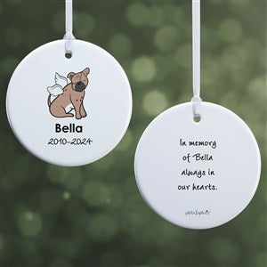 philoSophies® Bulldog Personalized Memorial Ornament- 2.85 Gloss- 2 Sided - 25781-2