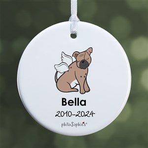 philoSophies® Bulldog Personalized Memorial Ornament - 2.85 Gloss -1 Sided - 25781-1