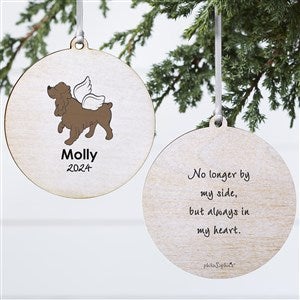 philoSophies® Cocker Spaniel Personalized Memorial Ornament-3.75 Wood - 2Sided - 25782-2W