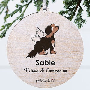 philoSophies® Newfoundland Personalized Memorial Ornament - 3.75 Wood-1Sided - 25783-1W