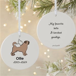 philoSophies® Puggle Personalized Memorial Ornament-3.75 Matte- 2 Sided - 25785-2L
