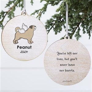 philoSophies® Puggle Personalized Memorial Ornament-3.75 Wood- 2 Sided - 25785-2W