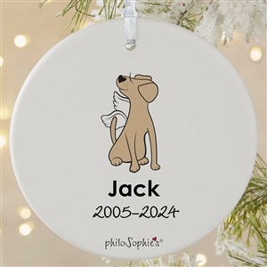 philoSophies® Labrador Personalized Memorial Ornament- 3.75 Matte- 1 Sided - 25786-1L