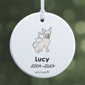 philoSophies® Chihuahua Personalized Memorial Ornament- 2.85 Glossy- 1 Sided - 25787-1