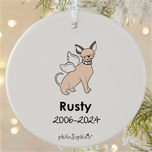 philoSophies® Chihuahua Personalized Memorial Ornament- 3.75 Matte- 1 Sided - 25787-1L