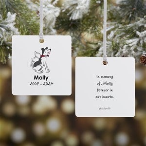 philoSophies® Husky Personalized Memorial Square Ornament- 2.75 Metal - 2 Side - 25788-2M
