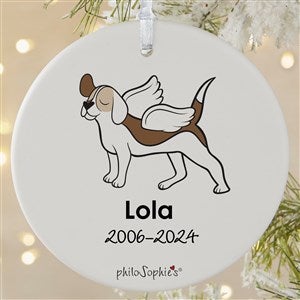 philoSophies® Beagle Personalized Memorial Ornament- 3.75 Matte- 1 Sided - 25789-1L