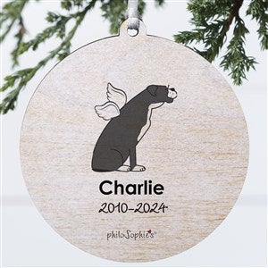 philoSophies® Boxer Personalized Memorial Ornament- 3.75 Wood- 1 Sided - 25792-1W