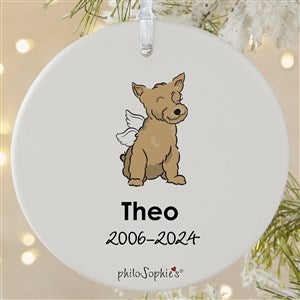 philoSophies® Yorkie Personalized Memorial Ornament- 3.75 Matte- 1 Sided - 25795-1L