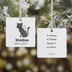 Cat Personalized Memorial Ornament - 2 Sided Metal - 25796-2M