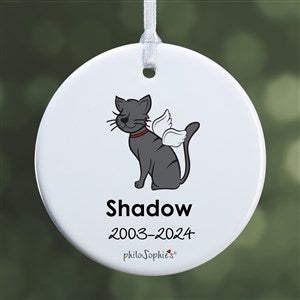 philoSophies® Cat Personalized Memorial Ornament- 2.85 Glossy- 1 Sided - 25796-1