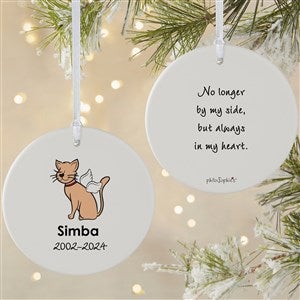 philoSophies® Cat Personalized Memorial Ornament- 3.75 Matte- 2 Sided - 25796-2L