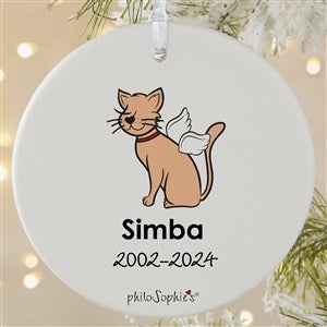 philoSophies® Cat Personalized Memorial Ornament- 3.75 Matte- 1 Sided - 25796-1L