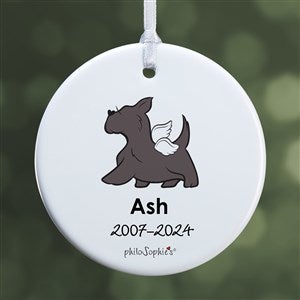 philoSophies® Scottie Personalized Memorial Ornament- 2.85 Glossy- 1 Sided - 25797-1