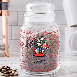 Sleigh Girl philoSophies® Holiday Personalized Candy Jar - 25803