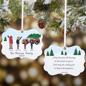 philoSophies®  Christmas Car Family Personalized Metal Ornament - 25826