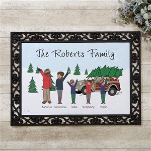 philoSophies®  Christmas Car Family Personalized Doormat- 18x27 - 25827