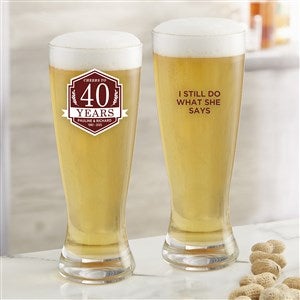 Anniversary Personalized 20oz Pilsner Glass - 25838-P