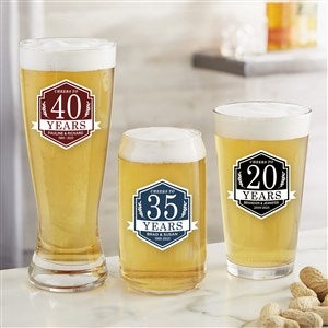 Photo Message For Couple Personalized 20oz Pilsner Glass