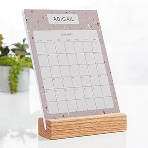 Terrazzo Personalized Easel Calendar - 25882