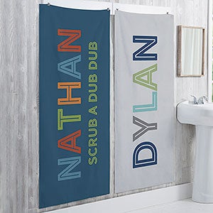 Boys Colorful Name Personalized 30x60 Bath Towel - 25892