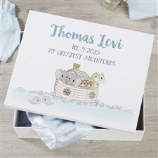 Precious Moments® Personalized Noahs Ark Baby Boy Keepsake Memory Box - 12x15 - 25931