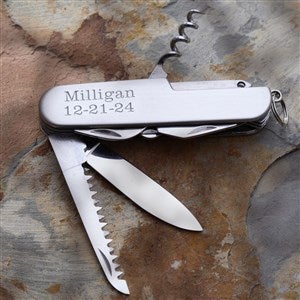 Personalized 13-Function Stainless Pocket Knife - 2597