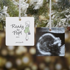 philoSophies® Ready To Pop Personalized Square Photo Ornament- 2.75" Metal - 2 - 25986-2M