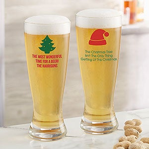 Choose Your Icon Personalized Christmas 20oz Pilsner Glass - 25995-P