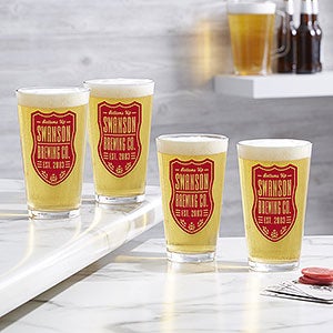 Beer Label Personalized Printed 16oz Pint Glass - 26056-G