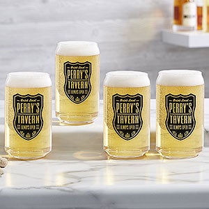 Beer Label Personalized Printed 16oz Beer Can Glass - 26056-B
