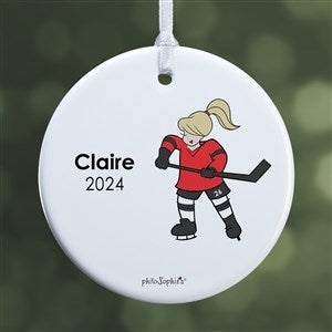 philoSophies Hockey Player Personalized Ornament - 1 Sided Glossy - 26073-1