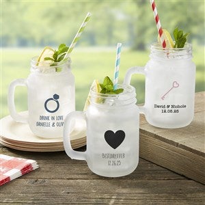 Choose Your Icon Personalized Wedding Mason Jar Glass - 26108