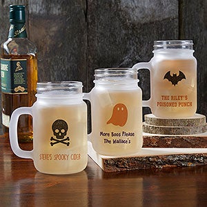 Choose Your Icon Personalized Halloween Mason Jar Glass - 26116