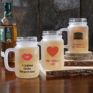 Choose Your Icon Valentines Day Personalized Mason Jar Glass - 26117