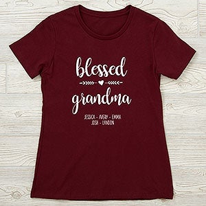 Blessed Grandma Personalized Next Level™ Ladies Fitted Tee - 26160-NL